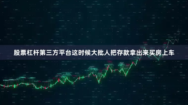 股票杠杆第三方平台这时候大批人把存款拿出来买房上车